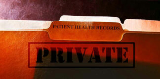 Health records file labeled Private.