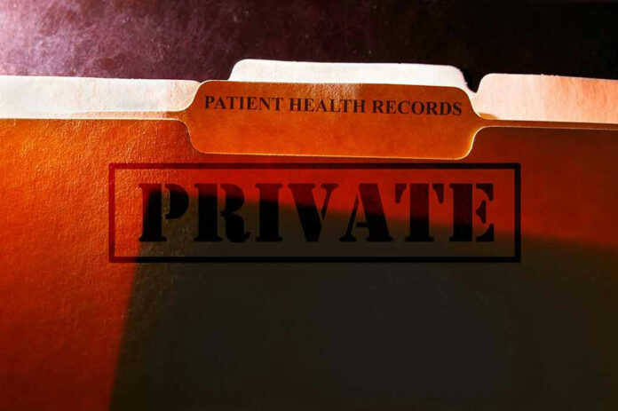 Health records file labeled Private.