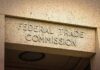 "Federal Trade Commission building sign in stone."