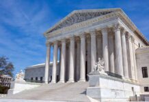 United States Supreme Court Building front entrance.