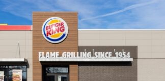 Burger King restaurant exterior with sign